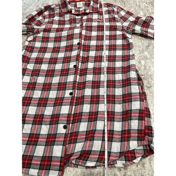 Disney Store Minnie Mouse Holiday Plaid Nightshirt Women pajama Size Large - Picture 6 of 8